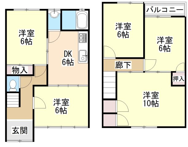 大和高田市蔵之宮町の一戸建ての間取り