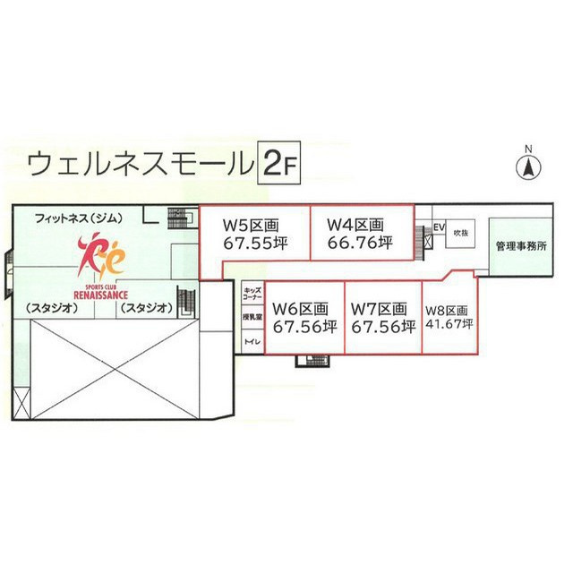 本巣市政田の店舗事務所の間取り