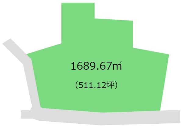 海南市木津の売地の土地図|土地面積1689.67平米