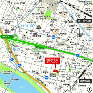 【地図】 | 西船橋永谷マンション　１階　貸店舗事務所