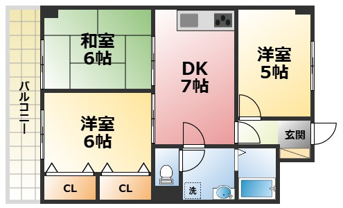 パークハイツ大茂の間取り