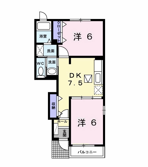 メゾンラルジュBの間取り