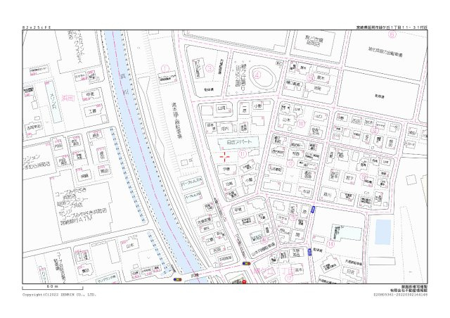 緑ヶ丘1丁目土地の地図