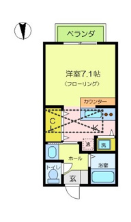 【間取り】 | グリーンヒルはぎや | 点線部分：ロフト