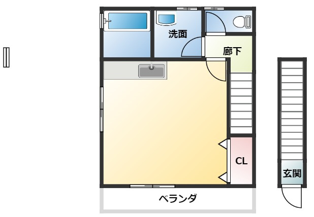【間取り】 | ビラージュ鎌倉 | 間取り反転