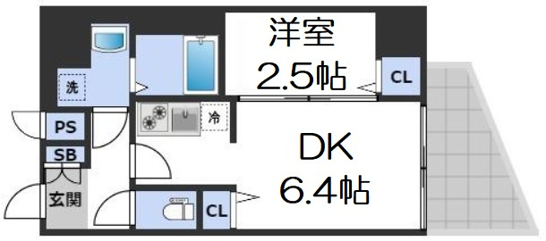 【間取り】 | レオンコンフォート難波アッシュ