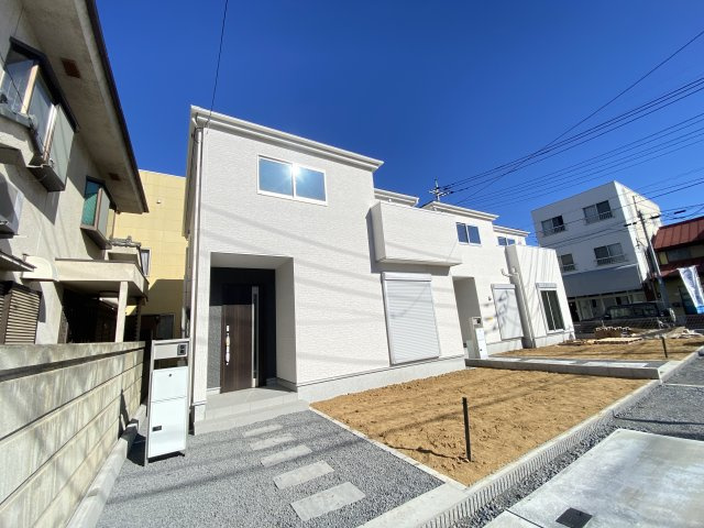 新築　前橋市若宮町23-1期　LIGNAGE　2号棟の外観|現地写真　完成しました！ご内覧等、お気軽にお問合せください♪　
