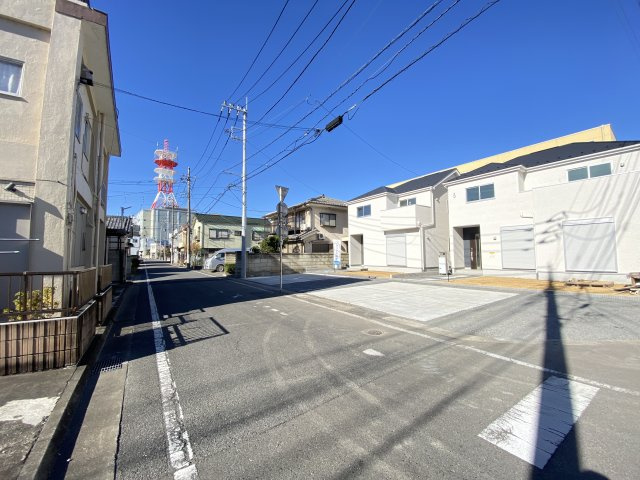 新築　前橋市若宮町23-1期　LIGNAGE　2号棟の前面道路含む現地写真|現地写真　　南側接道幅員約6ｍ