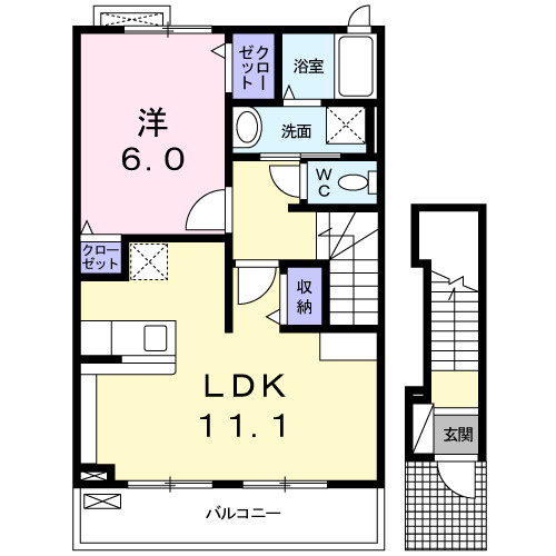 【間取り】 | ボヌール大岩館