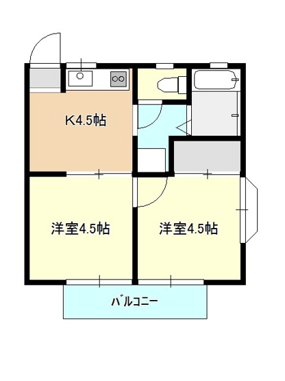 【間取り】 | MAISON　CANADA（メゾンカナダ） | 2Kの間取りです