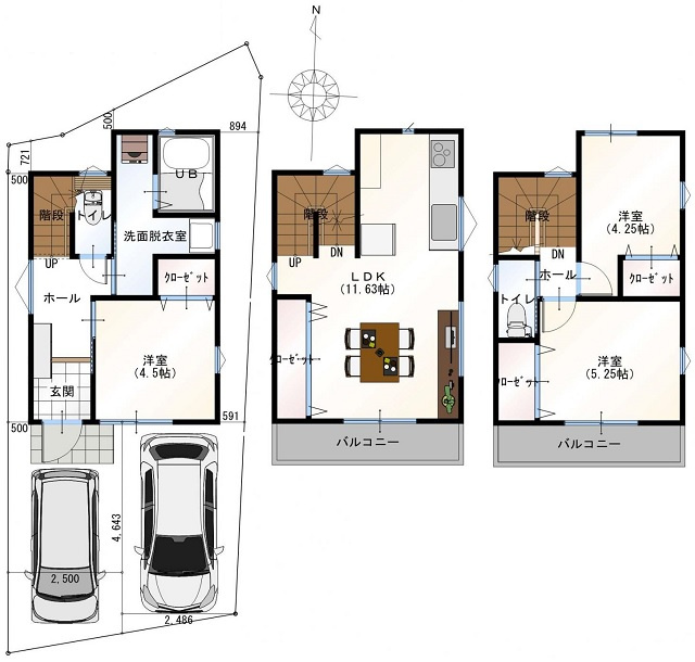 高知市薊野西町2丁目 戸建ての間取り