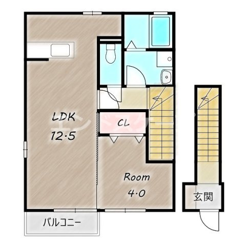 ルミエール大友　Ｄの間取り|高崎、前橋のお部屋探しはエンドスケープまで！お客様の理想お聞かせ下さい♪