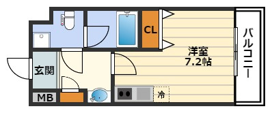 レオンコンフォート新梅田Ⅱの間取り