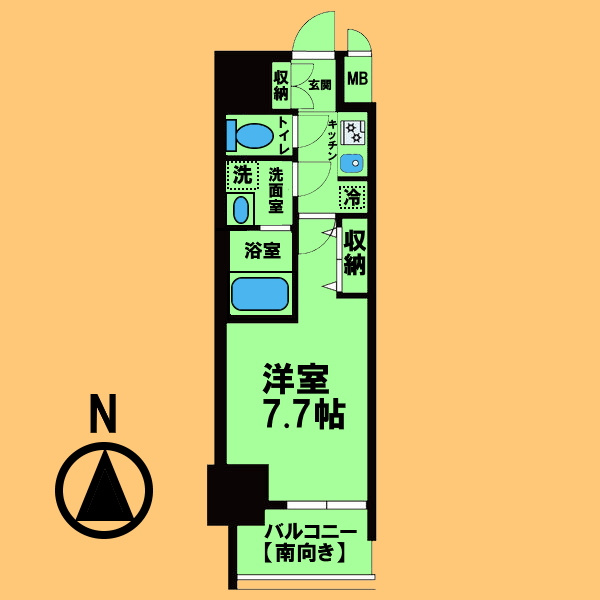 S-RESIDENCE庄内通Northの間取り|間取り反転タイプ