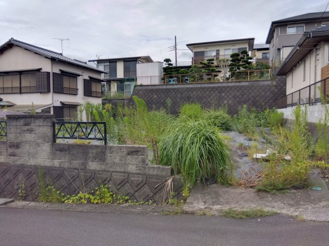 売土地　三島市光ヶ丘の外観|南側が道路に接しているので陽当たり良好です。