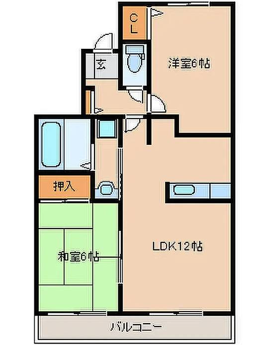 サニーヒル御井Ⅱの間取り