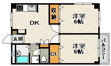 宝旭ハイツの間取り