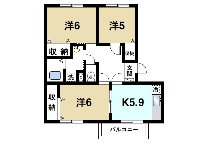 サンヴェール一条の間取り