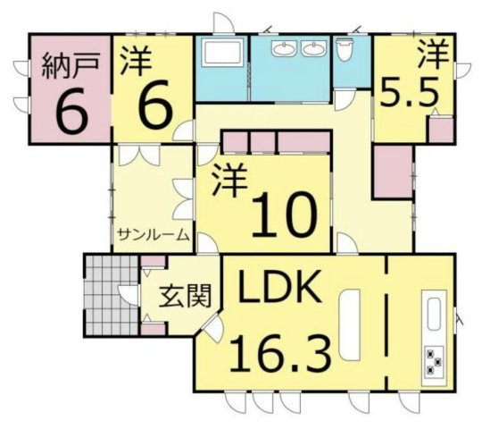 足利市名草上町の中古一戸建の間取り