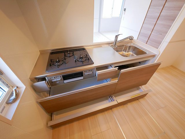 セントセシリアのキッチン|広いキッチンで掃除もラクラク