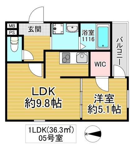 フジパレス城東東中浜の間取り