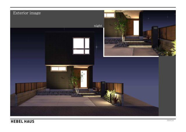 名東区よもぎ台一丁目土地の外観パース|ヘーベルハウスによる参考プランです！プランについても是非、ご相談ください！