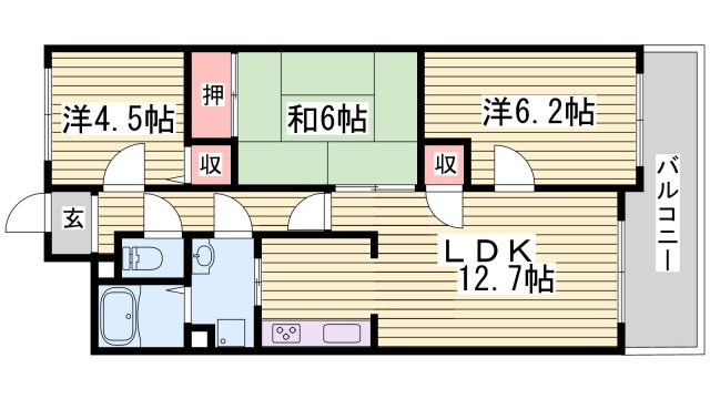 アルコート高岡の間取り