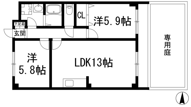 【間取り】 | ファミーユ仁川
