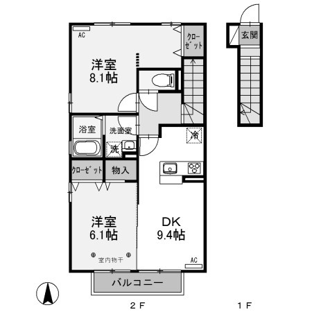 【間取り】 | セジュールラソワA