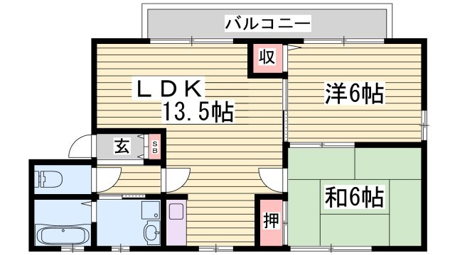 ディアス中島　Bの間取り