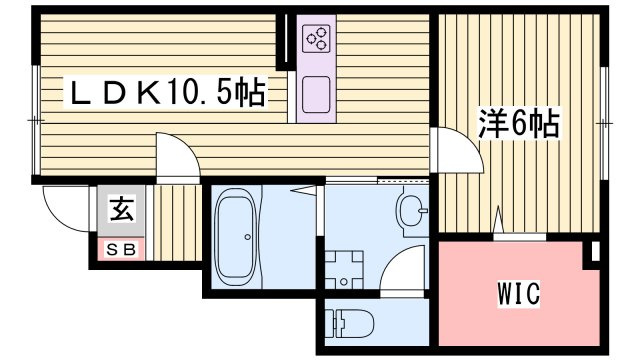 メゾンキャレB棟の間取り