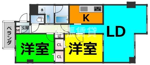 仲介手数料0円！シーズンコート高畑の間取り