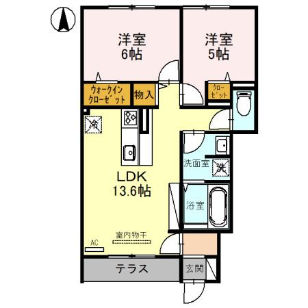 ファミールD希Ⅲの間取り