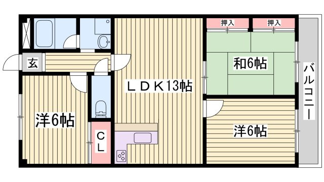 グリーンハイツ中島の間取り