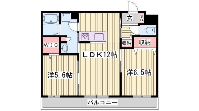 シャーメゾン田寺東の間取り