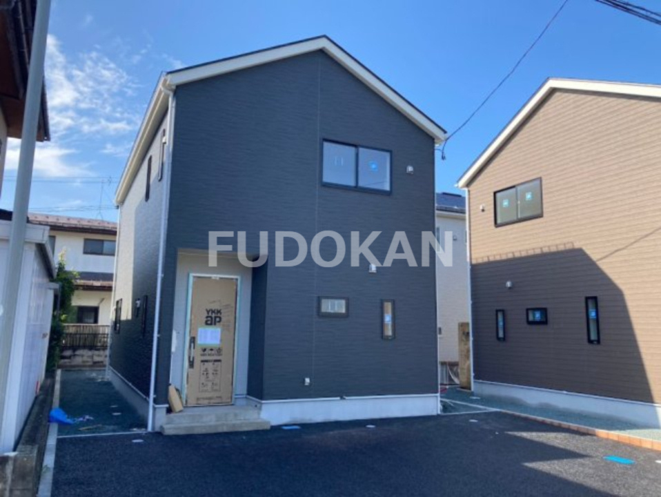 山形市あかねケ丘建売住宅第2【1号棟】の外観パース|3号棟現地外観写真。ご予約受付中！