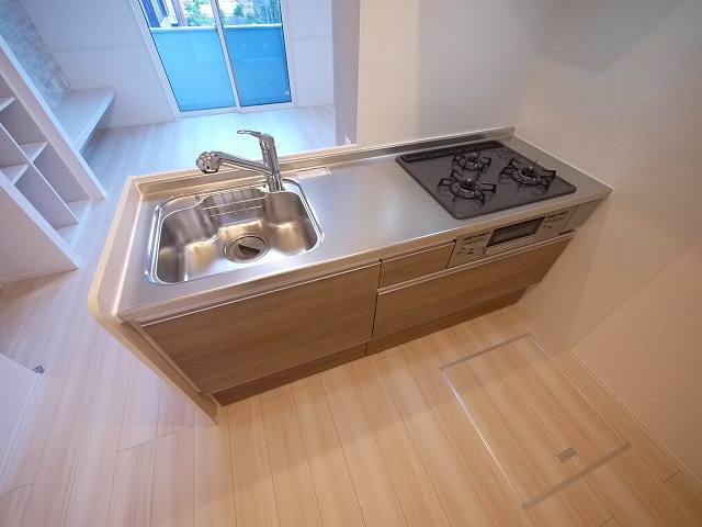 グレース北市のキッチン|コンパクトなキッチンで掃除もラクラク