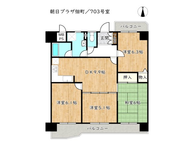 【間取り】 | 朝日プラザ佃町
