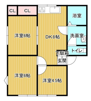 【間取り】 | 岩国市門前町アパート　フレグレンスY | フレグレンスY101号室間取