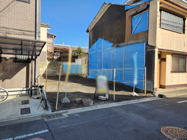 壬生檜町　建築条件付土地の前面道路含む現地写真