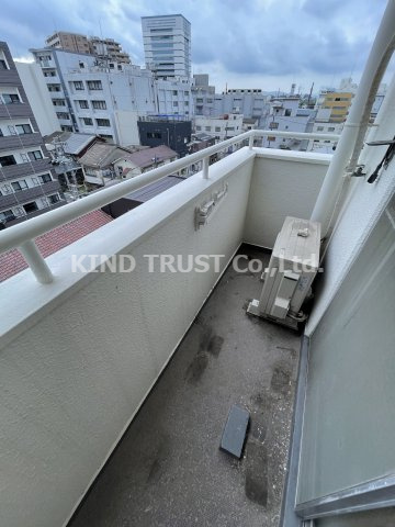 大淀ハイツのバルコニー|広々としたバルコニーです