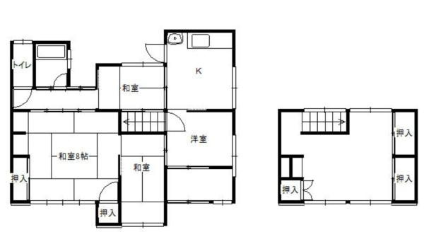 海南市大野中中古戸建の間取り