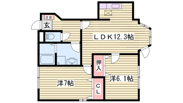 アメニティハウスＢの間取り