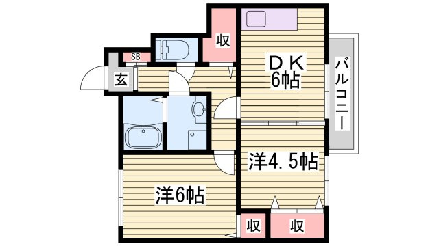 カロッテ　ガルテンの間取り