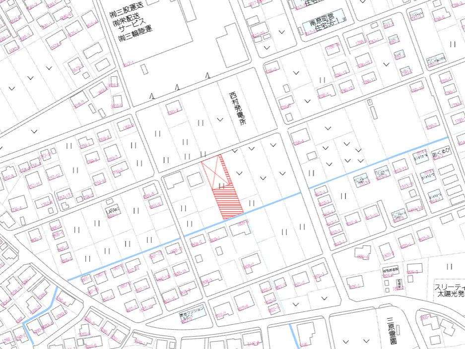 北諸県郡三股町大字蓼池の売地の土地図