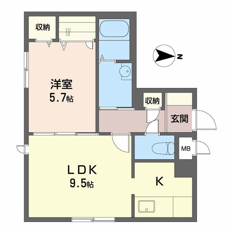 テラス新中通の間取り