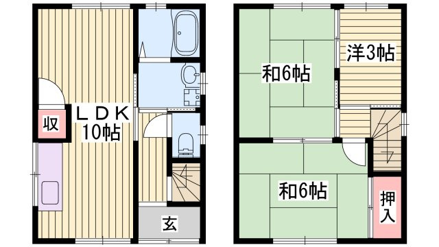 西河野貸家の間取り