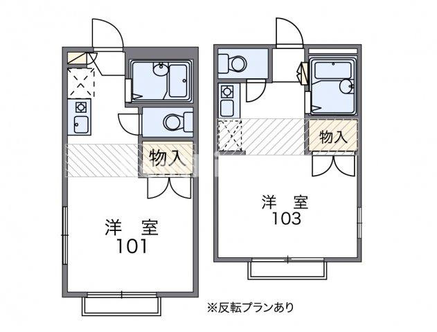 レオパレス大間の間取り|代表的な間取のため実際の間取とは異なる場合があります