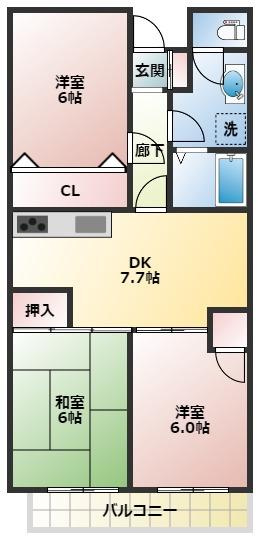 アドリーム幕張本郷吉野の間取り|人気の３部屋です　反転タイプございます
