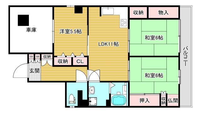 福山ハイツの間取り